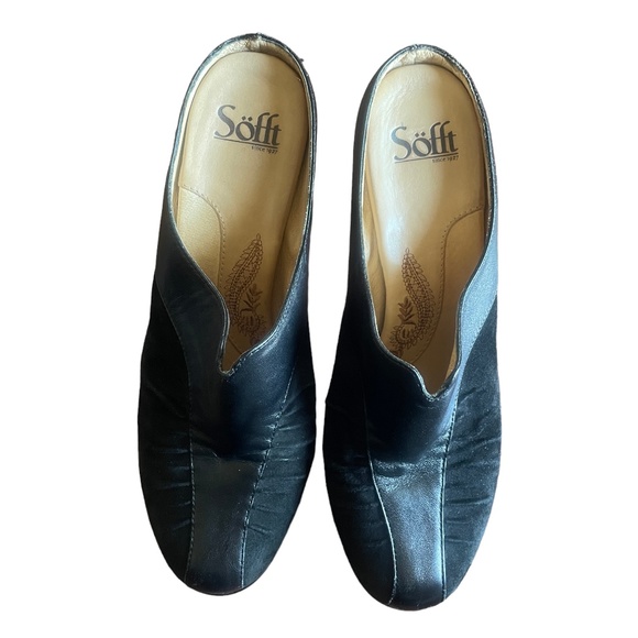 Sofft Shoes - Sofft 9 1/2 Heeled Mules Leather Upper and Sock‎